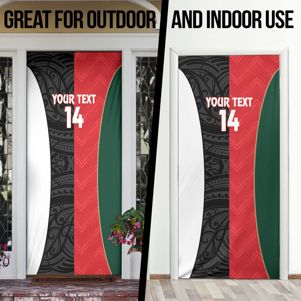 Custom Rugby New Zealand and Lebanon Door Cover All Black Cedars Together