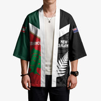 Custom Rugby New Zealand and Lebanon Kimono All Black Cedars Together