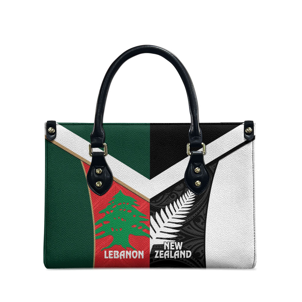 Rugby New Zealand and Lebanon Leather Bag All Black Cedars Together