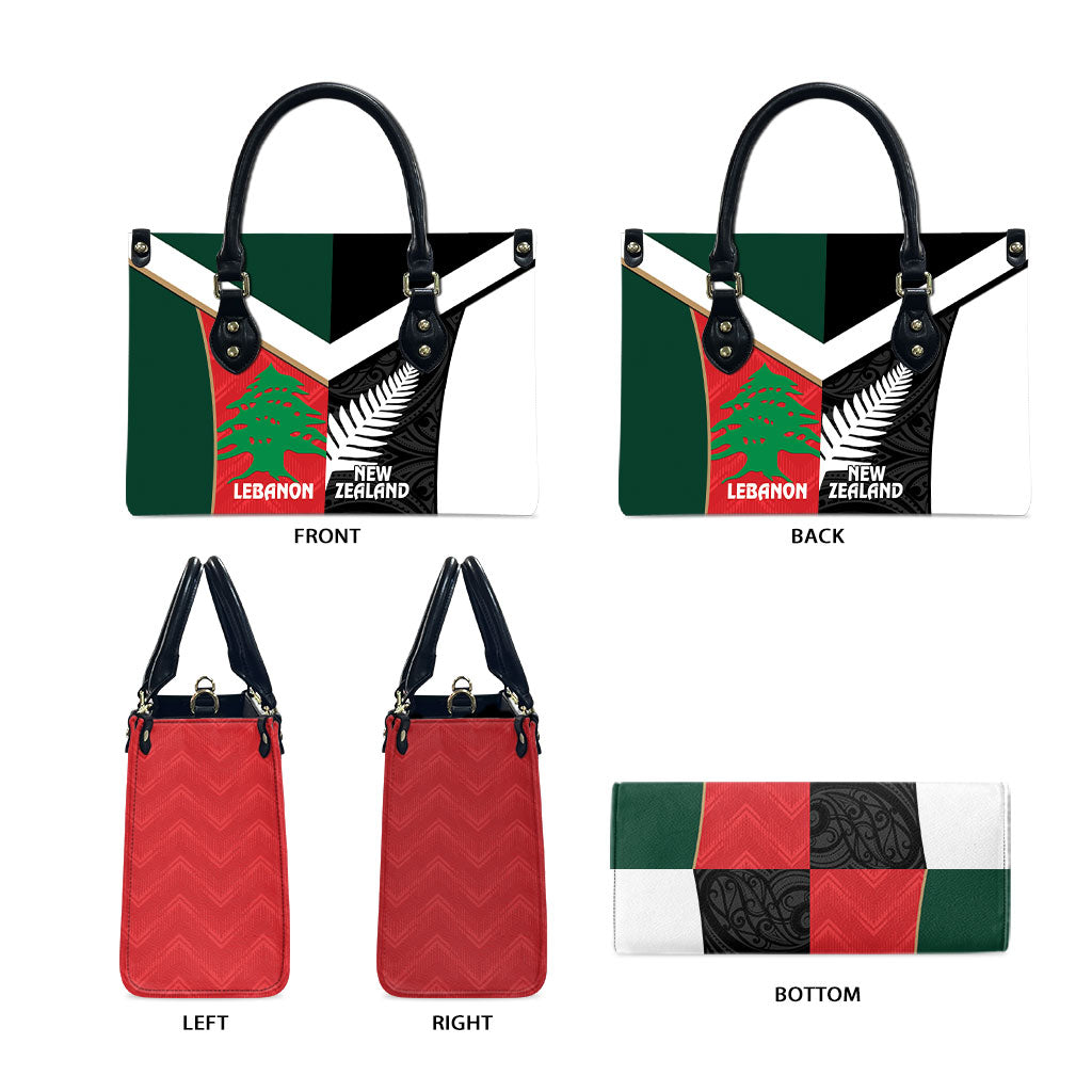 Rugby New Zealand and Lebanon Leather Bag All Black Cedars Together