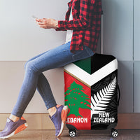 Rugby New Zealand and Lebanon Luggage Cover All Black Cedars Together