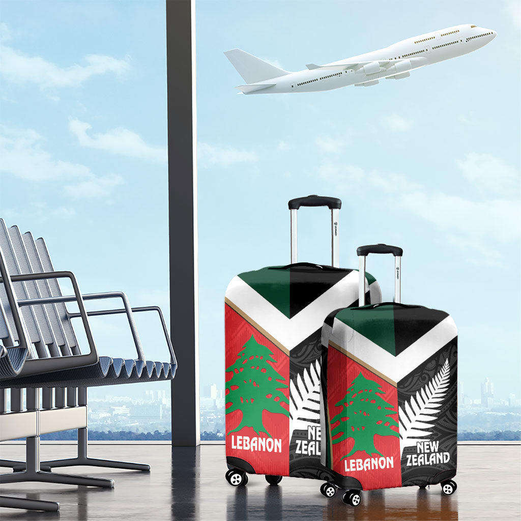 Rugby New Zealand and Lebanon Luggage Cover All Black Cedars Together