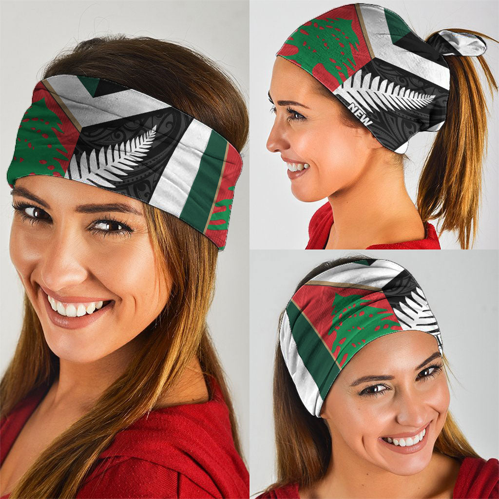 Rugby New Zealand and Lebanon Neck Gaiter All Black Cedars Together