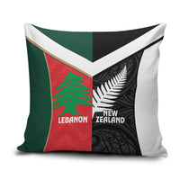 Rugby New Zealand and Lebanon Pillow Cover All Black Cedars Together