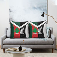 Rugby New Zealand and Lebanon Pillow Cover All Black Cedars Together