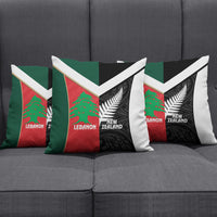 Rugby New Zealand and Lebanon Pillow Cover All Black Cedars Together