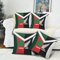 Rugby New Zealand and Lebanon Pillow Cover All Black Cedars Together
