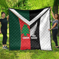 Rugby New Zealand and Lebanon Quilt All Black Cedars Together