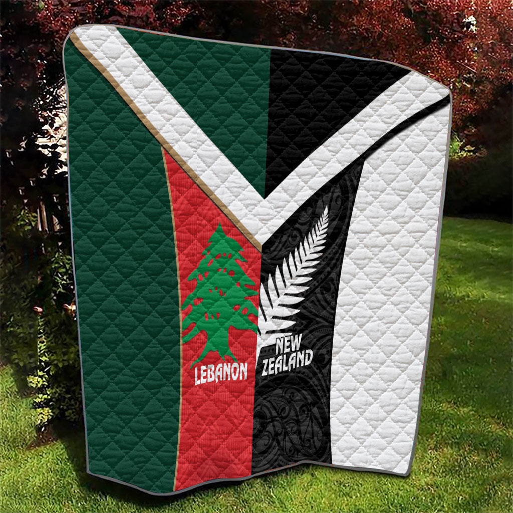 Rugby New Zealand and Lebanon Quilt All Black Cedars Together