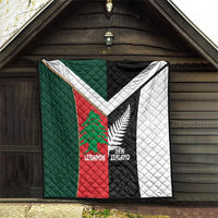 Rugby New Zealand and Lebanon Quilt All Black Cedars Together