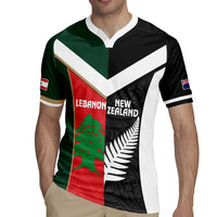 Custom Rugby New Zealand and Lebanon Rugby Jersey All Black Cedars Together