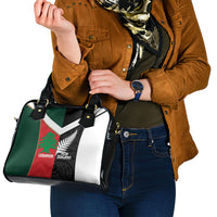 Rugby New Zealand and Lebanon Shoulder Handbag All Black Cedars Together