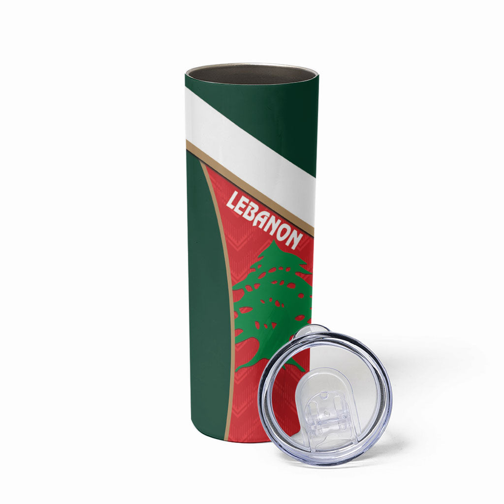 Rugby New Zealand and Lebanon Skinny Tumbler All Black Cedars Together