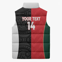 Custom Rugby New Zealand and Lebanon Sleeveless Puffer Jacket All Black Cedars Together