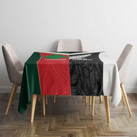 Rugby New Zealand and Lebanon Tablecloth All Black Cedars Together