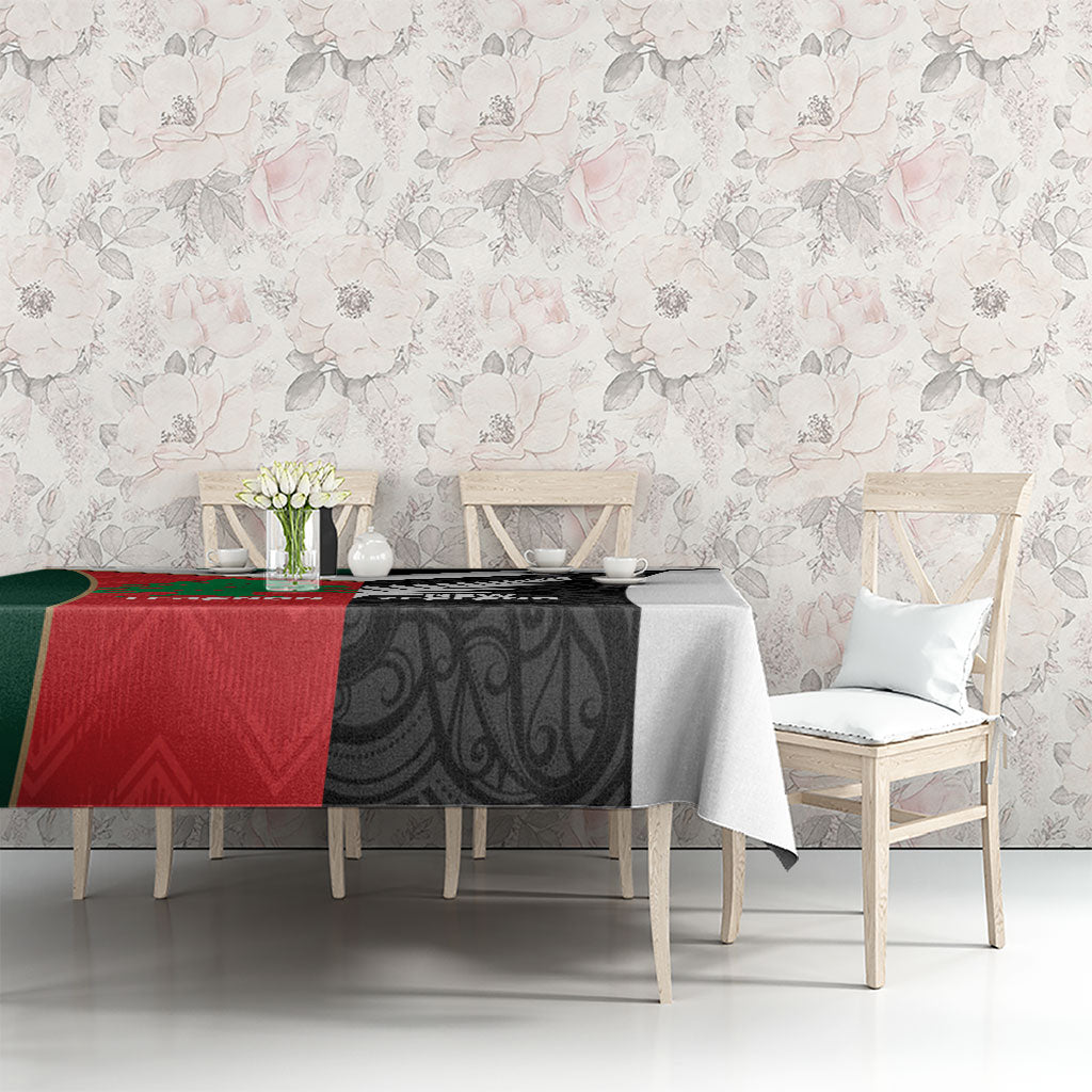 Rugby New Zealand and Lebanon Tablecloth All Black Cedars Together