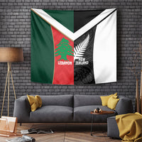 Rugby New Zealand and Lebanon Tapestry All Black Cedars Together