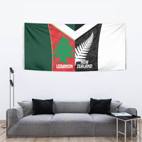 Rugby New Zealand and Lebanon Tapestry All Black Cedars Together