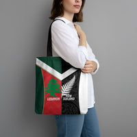 Rugby New Zealand and Lebanon Tote Bag All Black Cedars Together