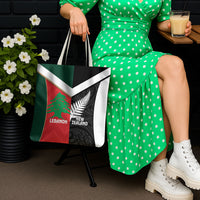 Rugby New Zealand and Lebanon Tote Bag All Black Cedars Together