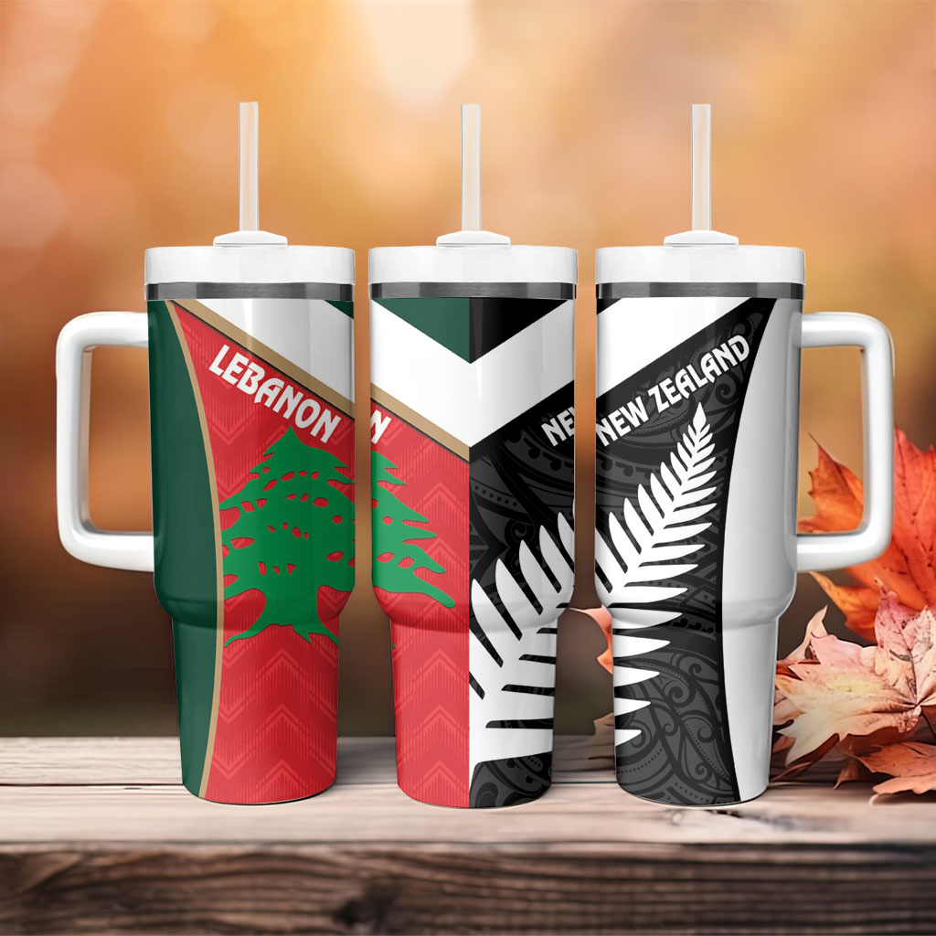 Rugby New Zealand and Lebanon Tumbler With Handle All Black Cedars Together