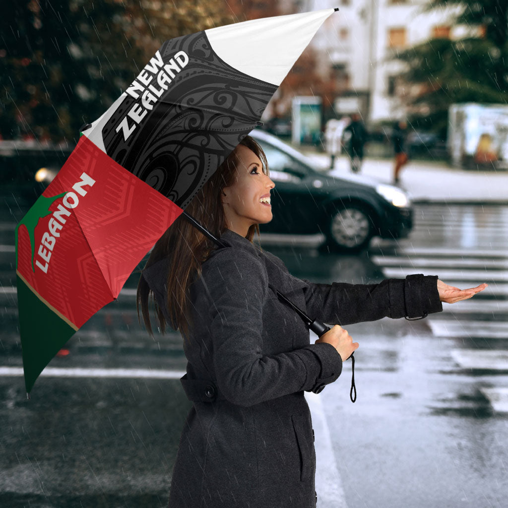 Rugby New Zealand and Lebanon Umbrella All Black Cedars Together