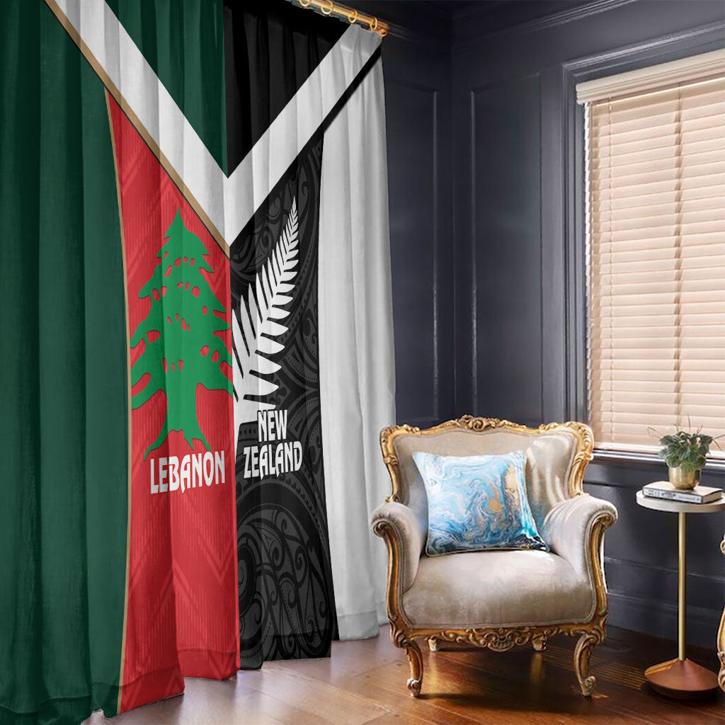 Rugby New Zealand and Lebanon Window Curtain All Black Cedars Together