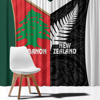 Rugby New Zealand and Lebanon Window Curtain All Black Cedars Together