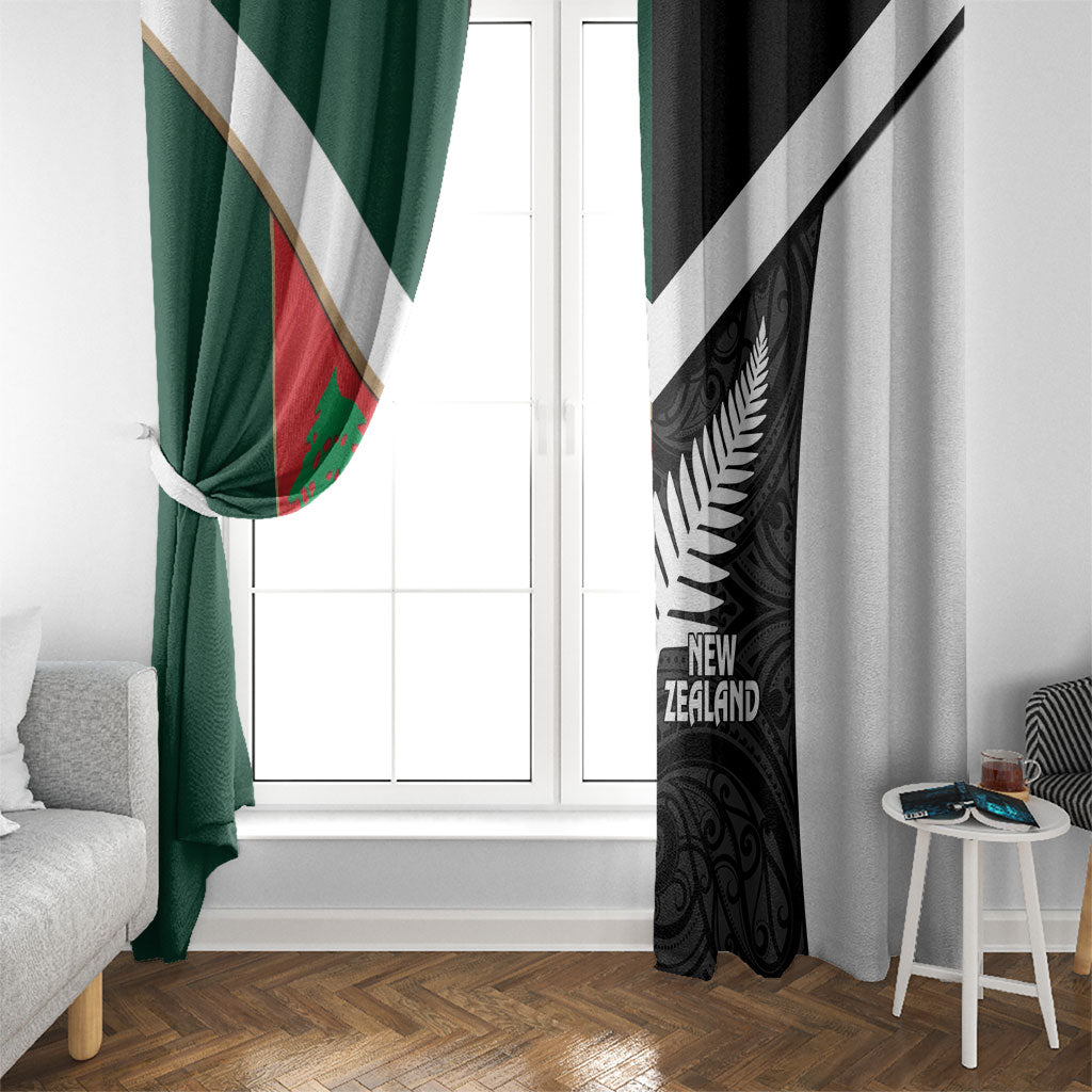 Rugby New Zealand and Lebanon Window Curtain All Black Cedars Together