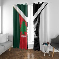 Rugby New Zealand and Lebanon Window Curtain All Black Cedars Together