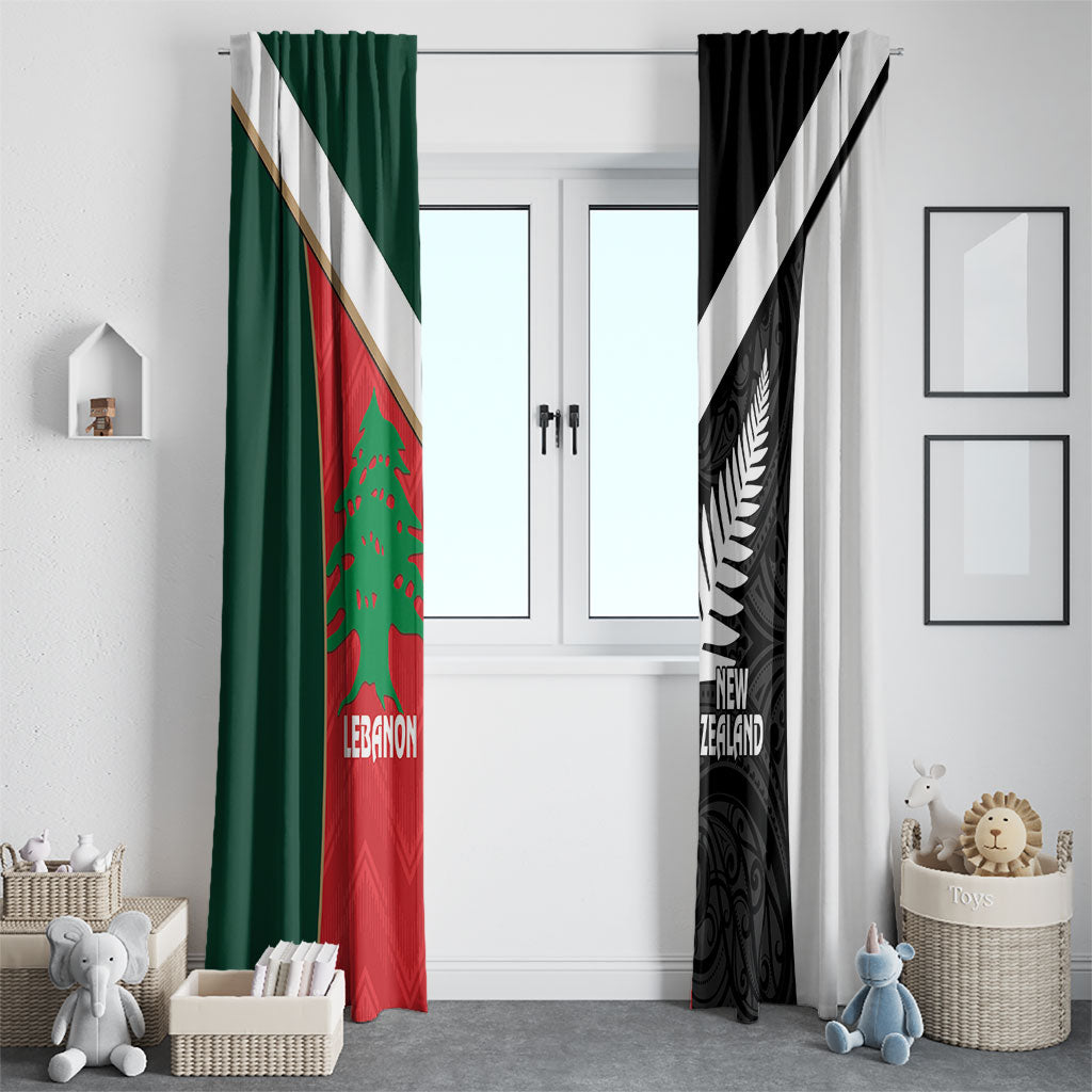 Rugby New Zealand and Lebanon Window Curtain All Black Cedars Together