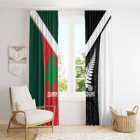 Rugby New Zealand and Lebanon Window Curtain All Black Cedars Together