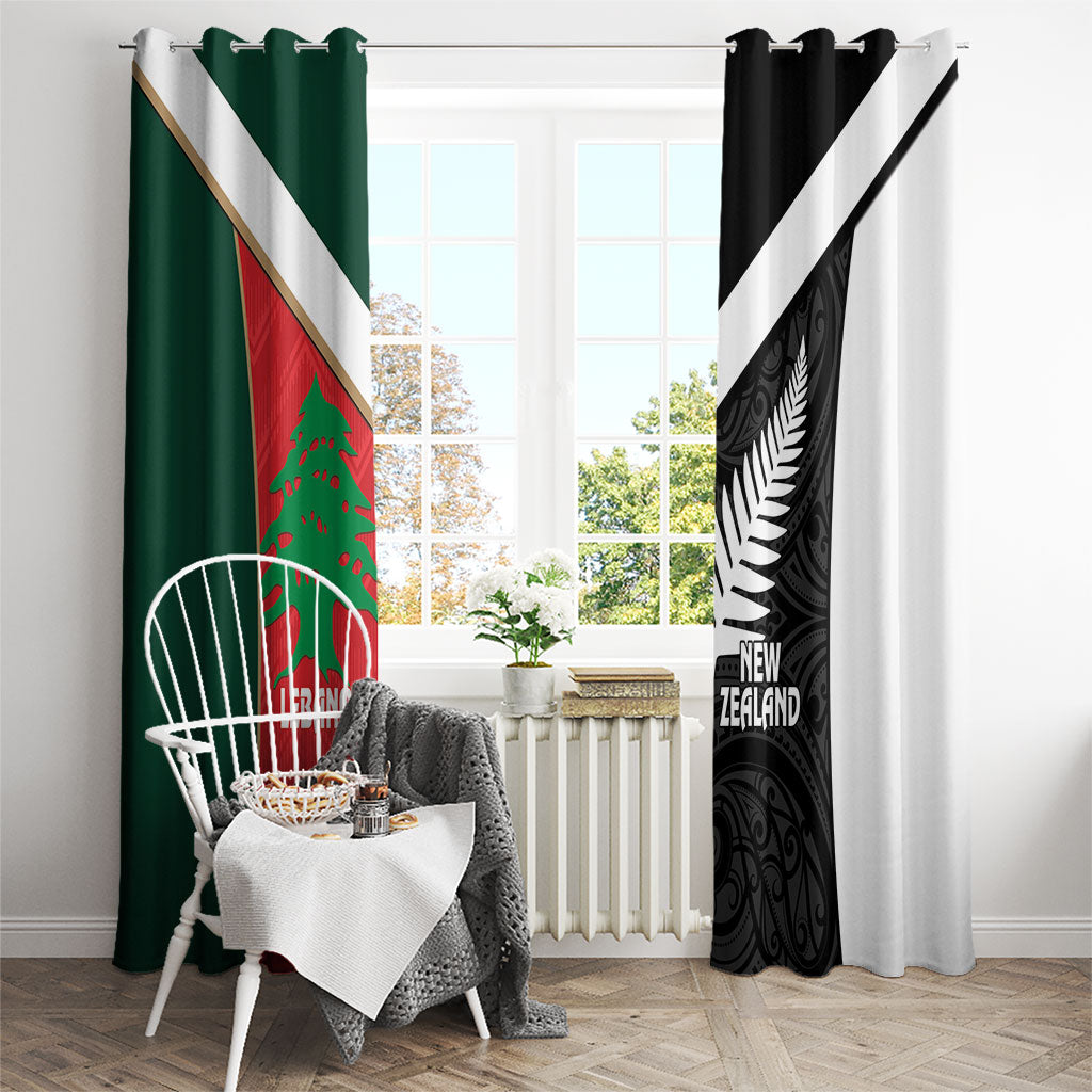 Rugby New Zealand and Lebanon Window Curtain All Black Cedars Together
