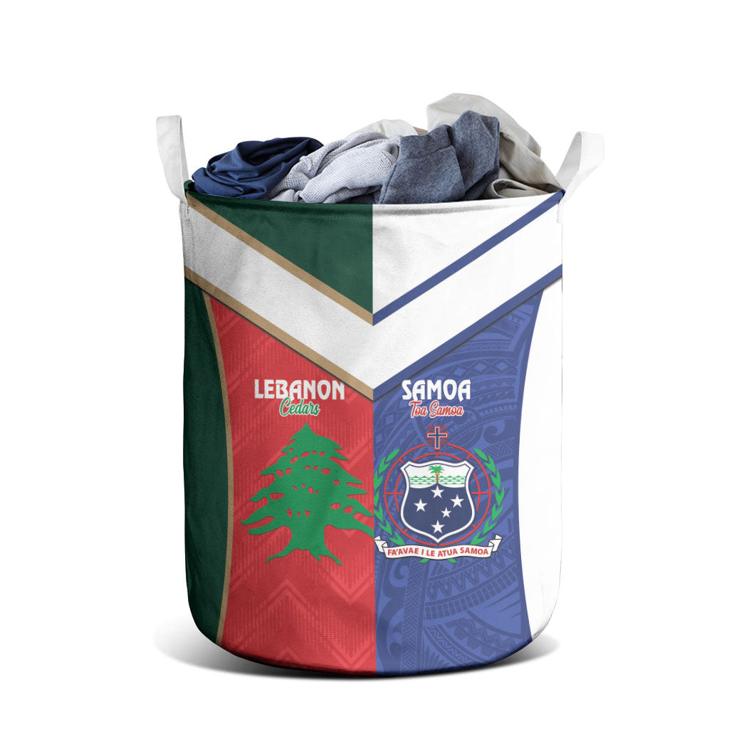 Rugby Samoa and Lebanon Laundry Basket Toa Samoa Cedars Together