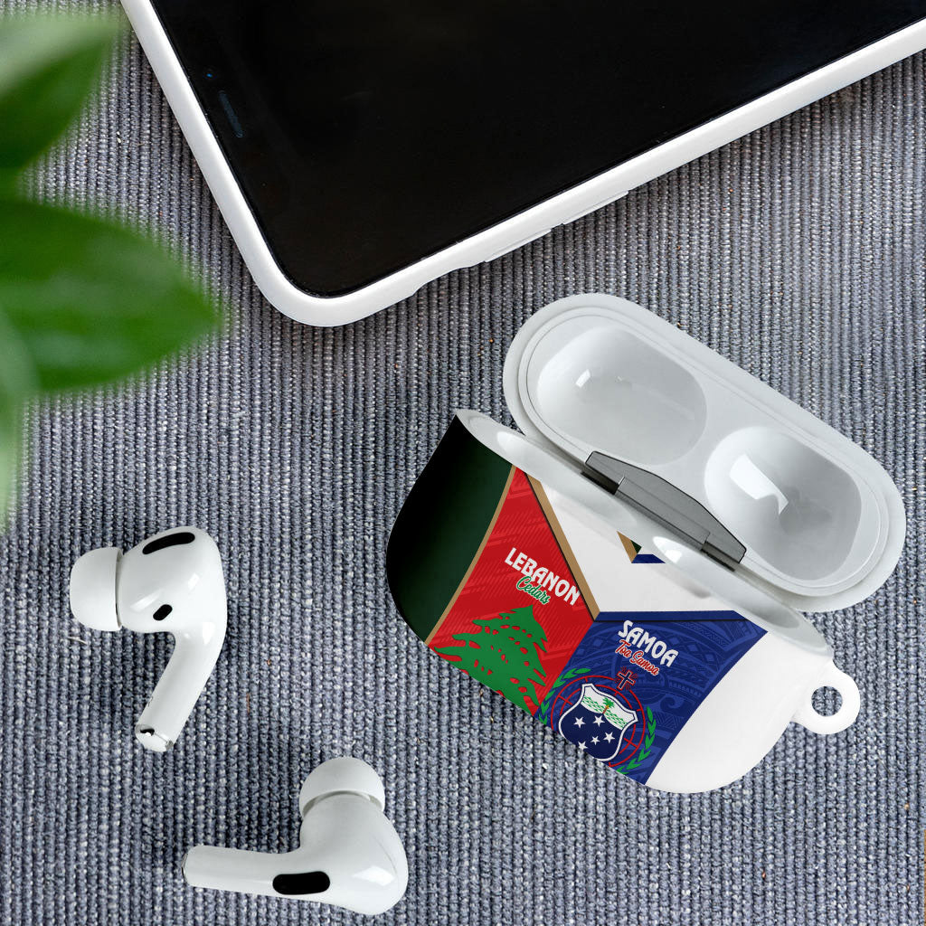 Rugby Samoa and Lebanon AirPods Case Toa Samoa Cedars Together