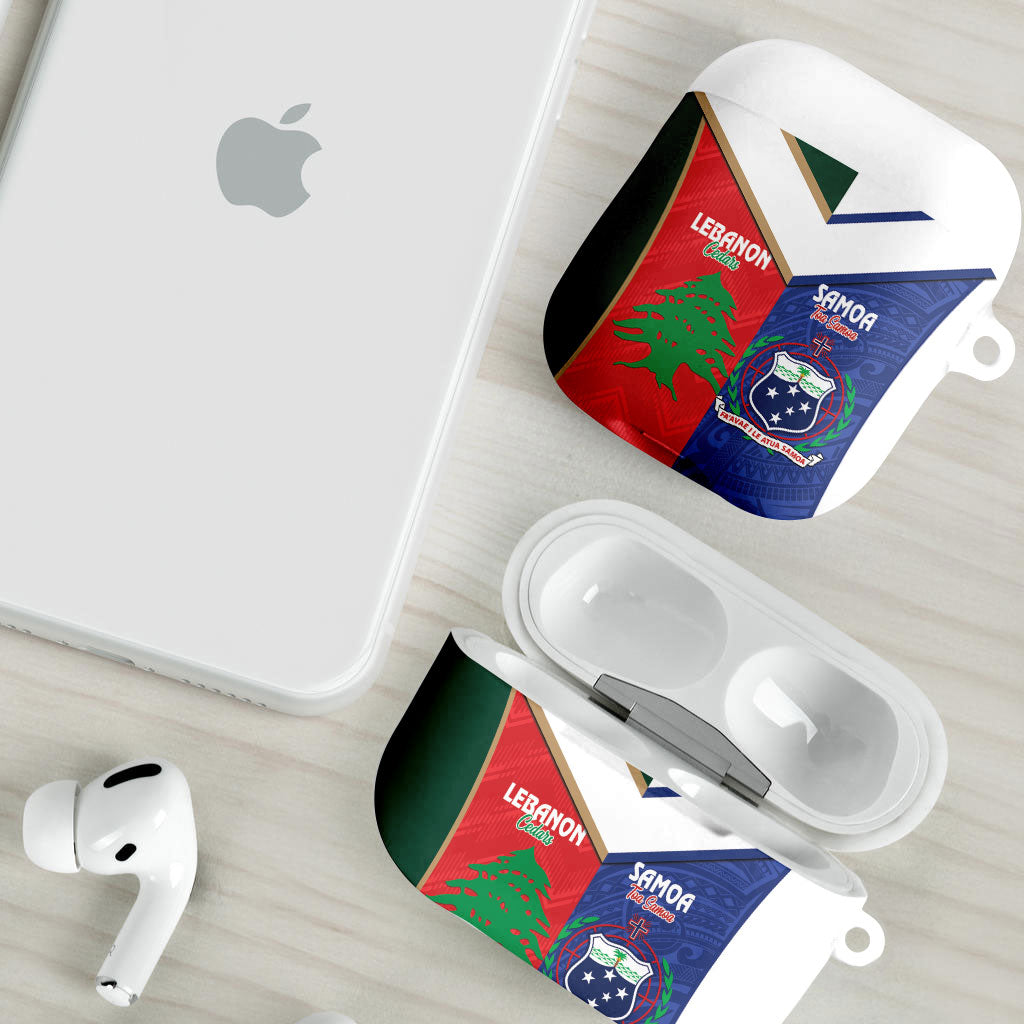 Rugby Samoa and Lebanon AirPods Case Toa Samoa Cedars Together