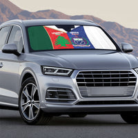 Rugby Samoa and Lebanon Auto Sun Shade Toa Samoa Cedars Together