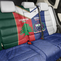 Rugby Samoa and Lebanon Back Car Seat Cover Toa Samoa Cedars Together