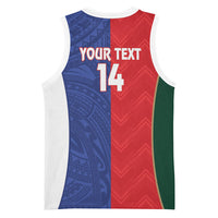 Custom Rugby Samoa and Lebanon Basketball Jersey Toa Samoa Cedars Together