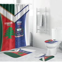 Rugby Samoa and Lebanon Bathroom Set Toa Samoa Cedars Together