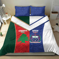 Rugby Samoa and Lebanon Bedding Set Toa Samoa Cedars Together