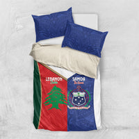 Rugby Samoa and Lebanon Bedding Set Toa Samoa Cedars Together