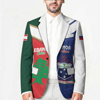 Custom Rugby Samoa and Lebanon Blazer Toa Samoa Cedars Together
