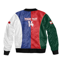 Custom Rugby Samoa and Lebanon Bomber Jacket Toa Samoa Cedars Together