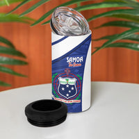 Rugby Samoa and Lebanon 4 in 1 Can Cooler Tumbler Toa Samoa Cedars Together