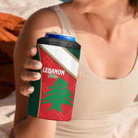 Rugby Samoa and Lebanon 4 in 1 Can Cooler Tumbler Toa Samoa Cedars Together