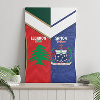 Rugby Samoa and Lebanon Canvas Wall Art Toa Samoa Cedars Together