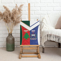 Rugby Samoa and Lebanon Canvas Wall Art Toa Samoa Cedars Together