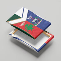 Rugby Samoa and Lebanon Canvas Wall Art Toa Samoa Cedars Together