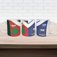 Rugby Samoa and Lebanon Ceramic Mug Toa Samoa Cedars Together